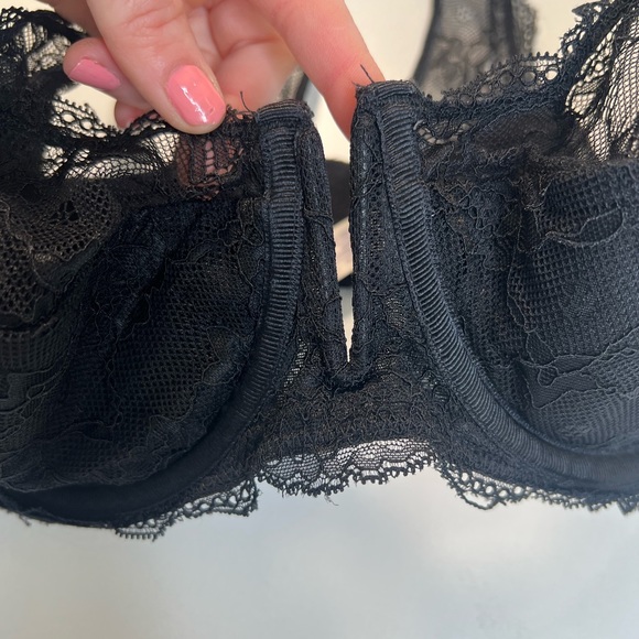 Cacique Black Lace Bra 38F - Picture 5 of 10